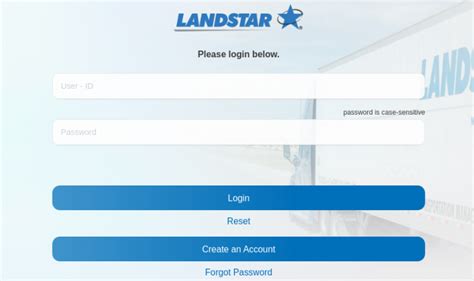 Access Landstar Portal login page