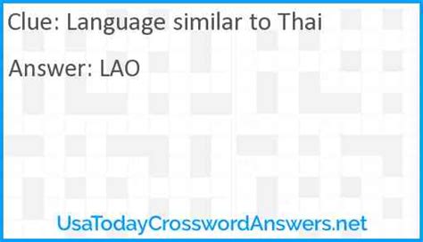 language similar to thai clue
