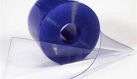 Lanière souple PVC bleu transparent 300 x 3 mm Alfaflex