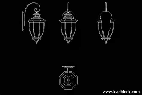 Lantern Light Cad Block