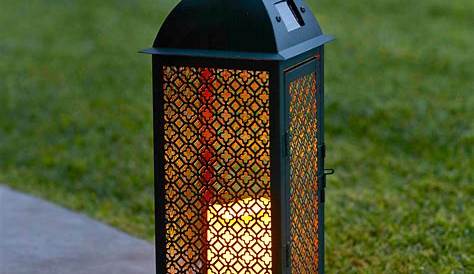 Lanterne Solaire Exterieur Extérieur LED Métal Motif Oriental Lot