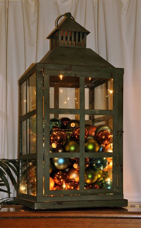 Decorated ThreeCandle Lantern Monticello Shop vintagechristmas