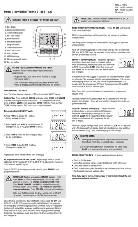 Lap Immersion Timer Manual