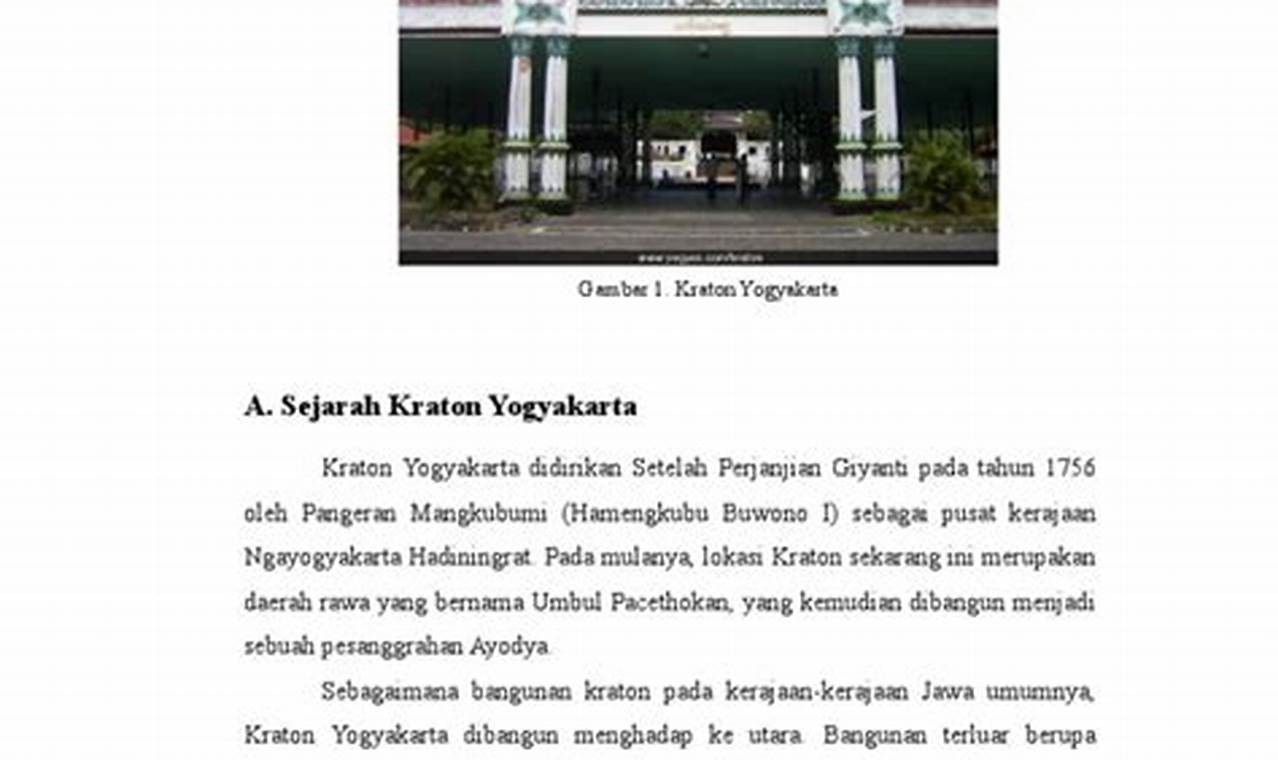 Laporan Study Tour Keraton Yogyakarta