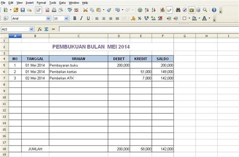 laporan keuangan bulanan excel indonesia