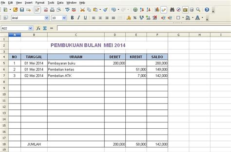 Laporan Keuangan Bulanan Excel