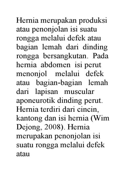 laporan pendahuluan hernia inguinalis