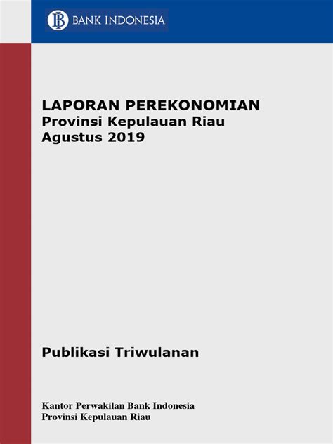 laporan perekonomian provinsi kepulauan riau