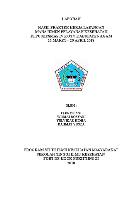 laporan pkl manajemen kualitas air