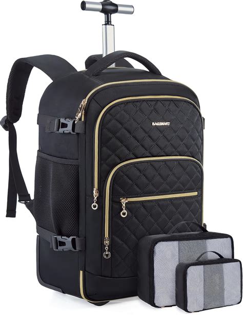 Laptop backpack with wheels additional features