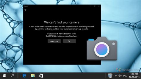 laptop camera doesn't work windows 10