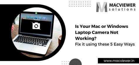 laptop camera not working mac