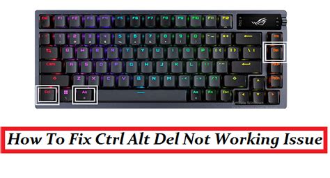 laptop ctrl alt del not working
