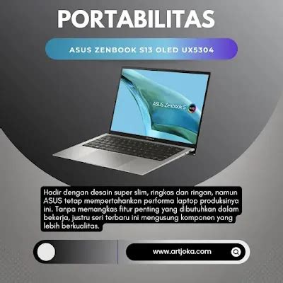 laptop dengan desain ringkas dan portabilitas tinggi