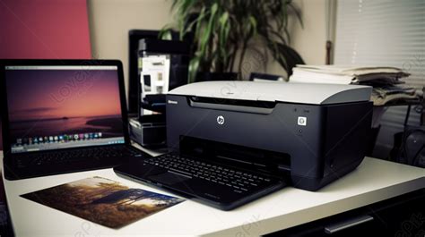 Laptop Desk Setup With Printer