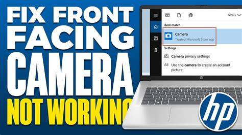 laptop front facing camera not working