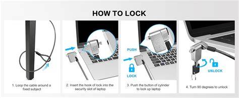 laptop lock cable how does it work