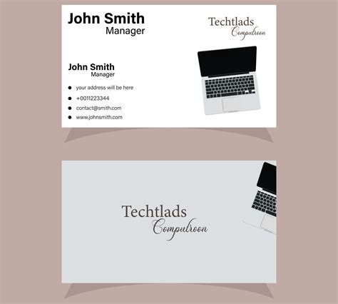Laptop Visiting Card