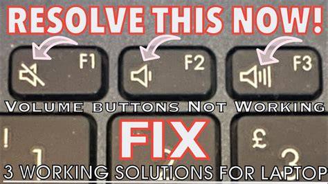 laptop volume buttons not working