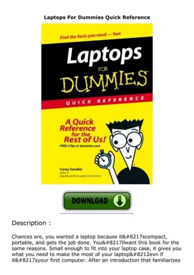 laptops for dummies pdf