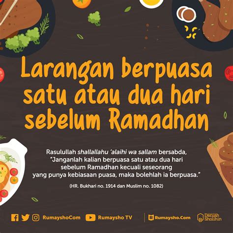 Panduan Lengkap Larangan Puasa Sebelum Ramadhan