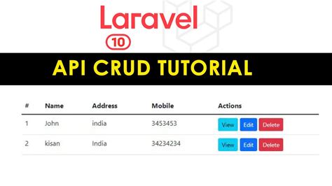 laravel 10 api crud tutorial