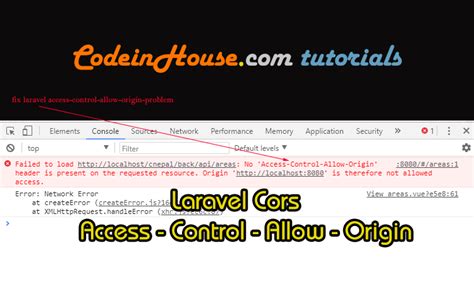 Laravel Cors Access-Control-Allow-Origin Error