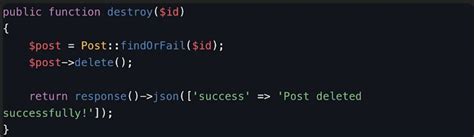 laravel destroy method in controller