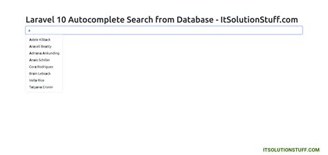 Laravel Javascript Autocomplete