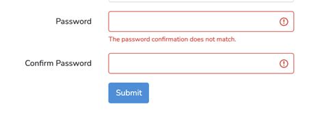laravel validate confirm password