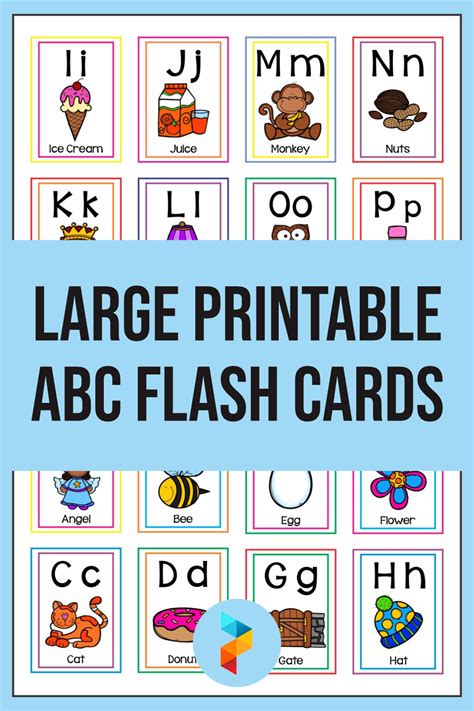 Large Alphabet Flashcards Printable: A Helpful Tool For Learning