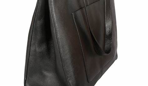 Ted Baker Rachhel Zip Detail Large Leather Tote Bag, Black at John