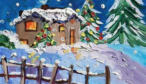 Large Christmas Paintings On Canvas