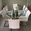 Brand New Show Home Designer Large Glass Dining Table and 8 Chairs in