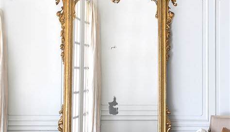 Next Faceted Floor Standing Floor Mirror 170x65cm Gold Gold mirror