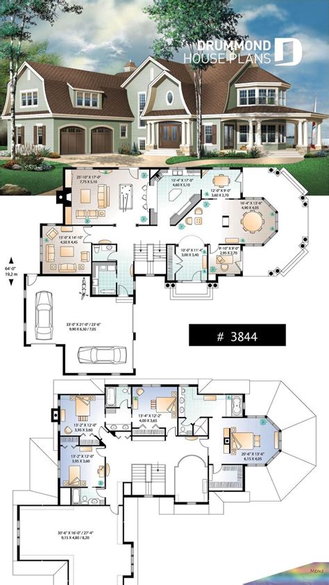 Discover the plan 3844 (The Rotunda) which will please you for its 5, 6