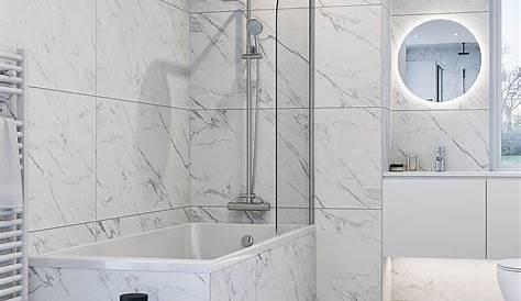 These faux marble tiles have got everyone talking | Marble bathroom