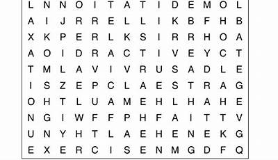 Large Print Printable Word Searches