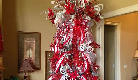 Large Red And White Christmas Tree Decorations 50 Stand Ideas For New