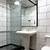 large white bathroom tiles grey grout
