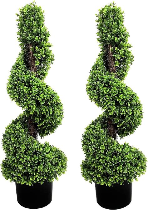 Large Artificial Spiral Topiary Trees