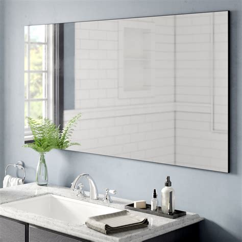 Large Bathroom Mirror Frameless
