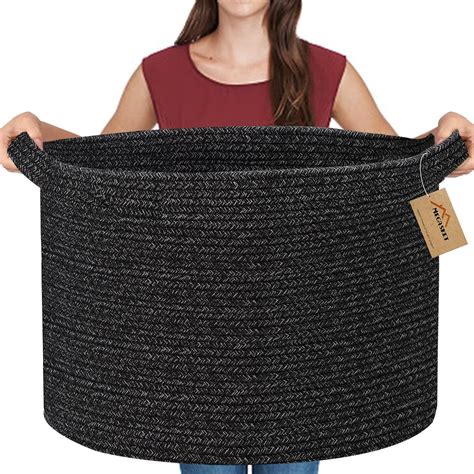 Large Black Blanket Basket