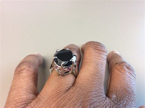 large black diamond engagement rings
