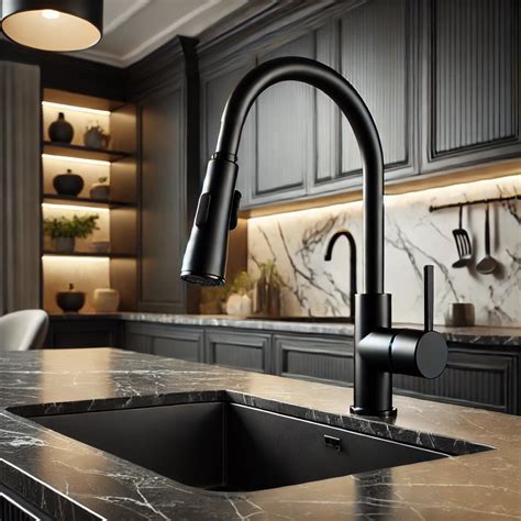 Large Black Kitchen Faucet