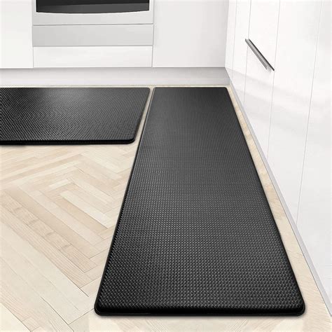 Large Black Kitchen Mats