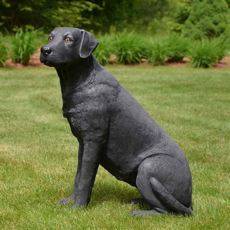Large Black Lab Statue
