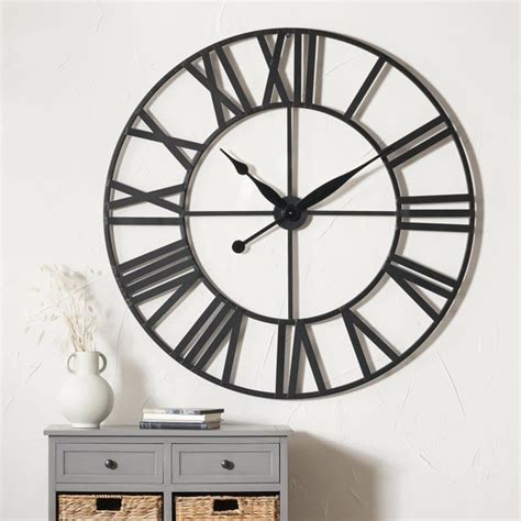 Large Black Wall Clock Dunelm