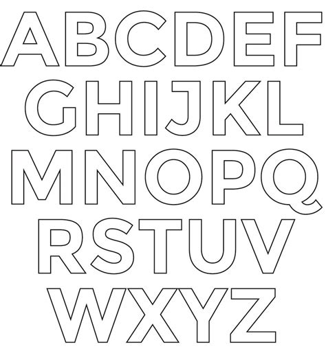 large block letter templates