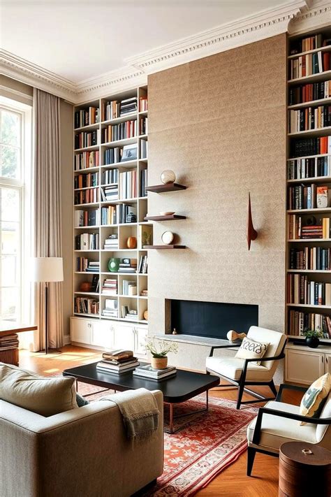 Large Bookshelf Accent Wall
